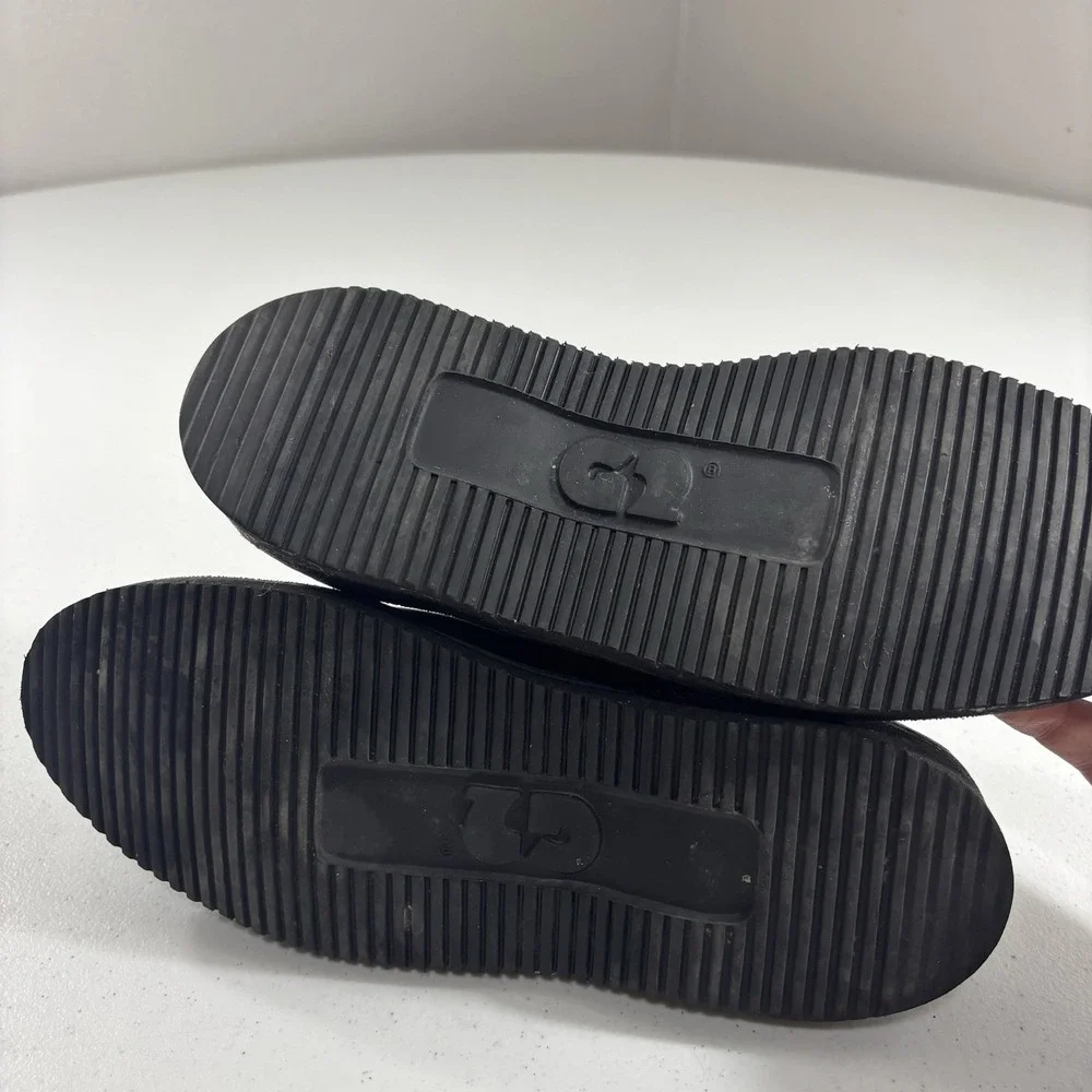 VTG L.L. Bean G2 Men's Black Leather Slip Resistant Work Loafer Shoes Sz 9 D